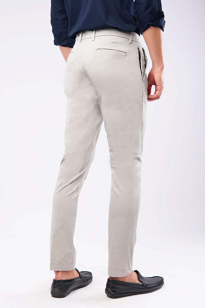 Slim Fit Chinos - Off White