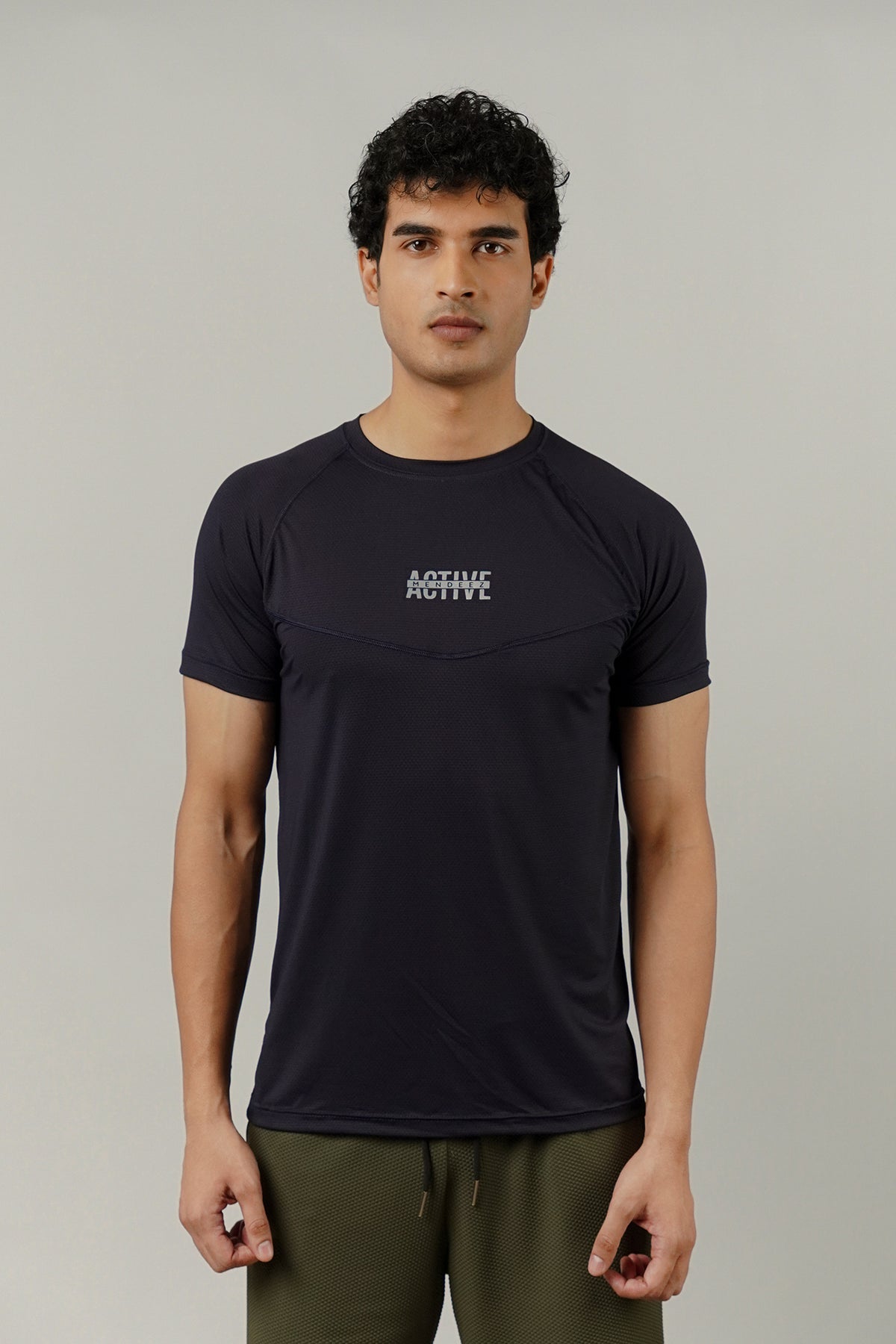 Textured T-Shirt - Navy Blue