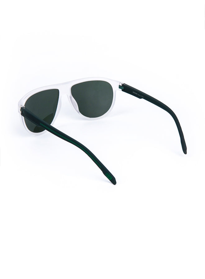 Aviator Round Transparent Sunglasses White alternate view