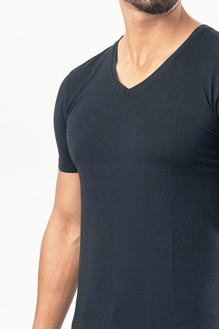 V-Neck Undershirt - Black alternate view