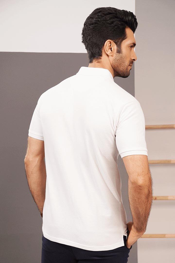 Zipper Polo Shirt - White - FA
