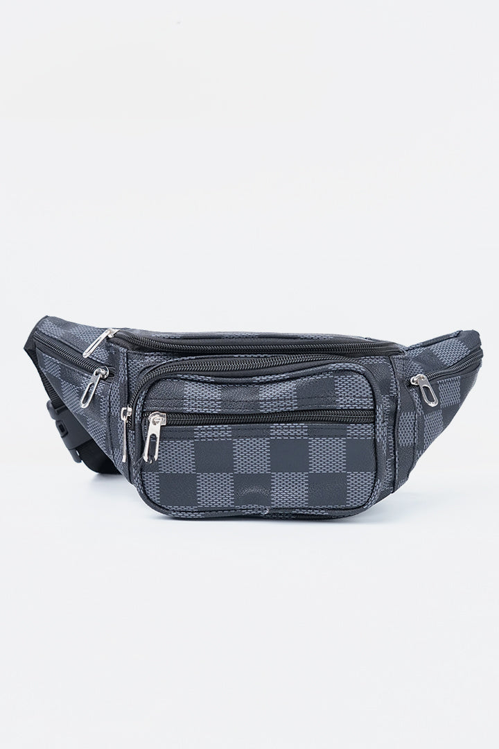 Leather Waist Bag - Grey