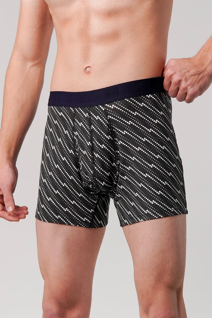 Printed Ball Pouch Boxer - Black
