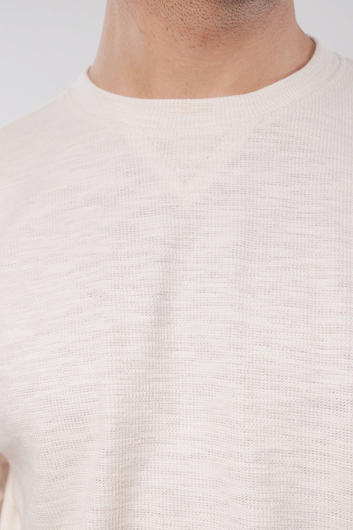 Thermal Sweatshirt - Cream - FA alternate view