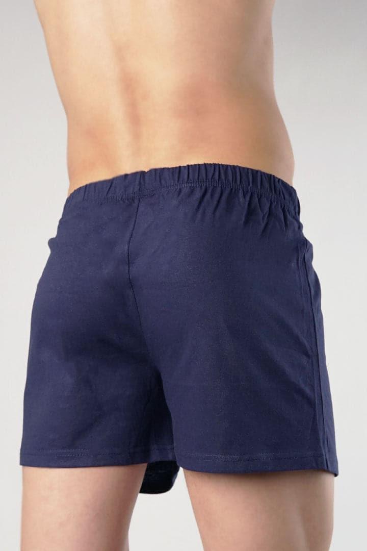Jersey Boxer Shorts - Navy Blue alternate view