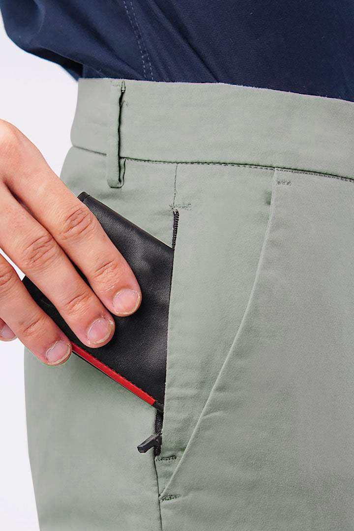 Slim Fit Chinos - Sage Green alternate view