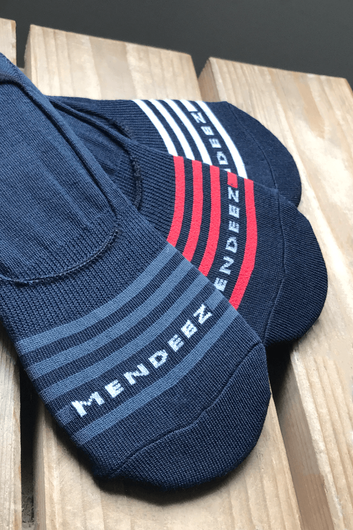 Stripecut No Show Socks - Pack of 3 alternate view