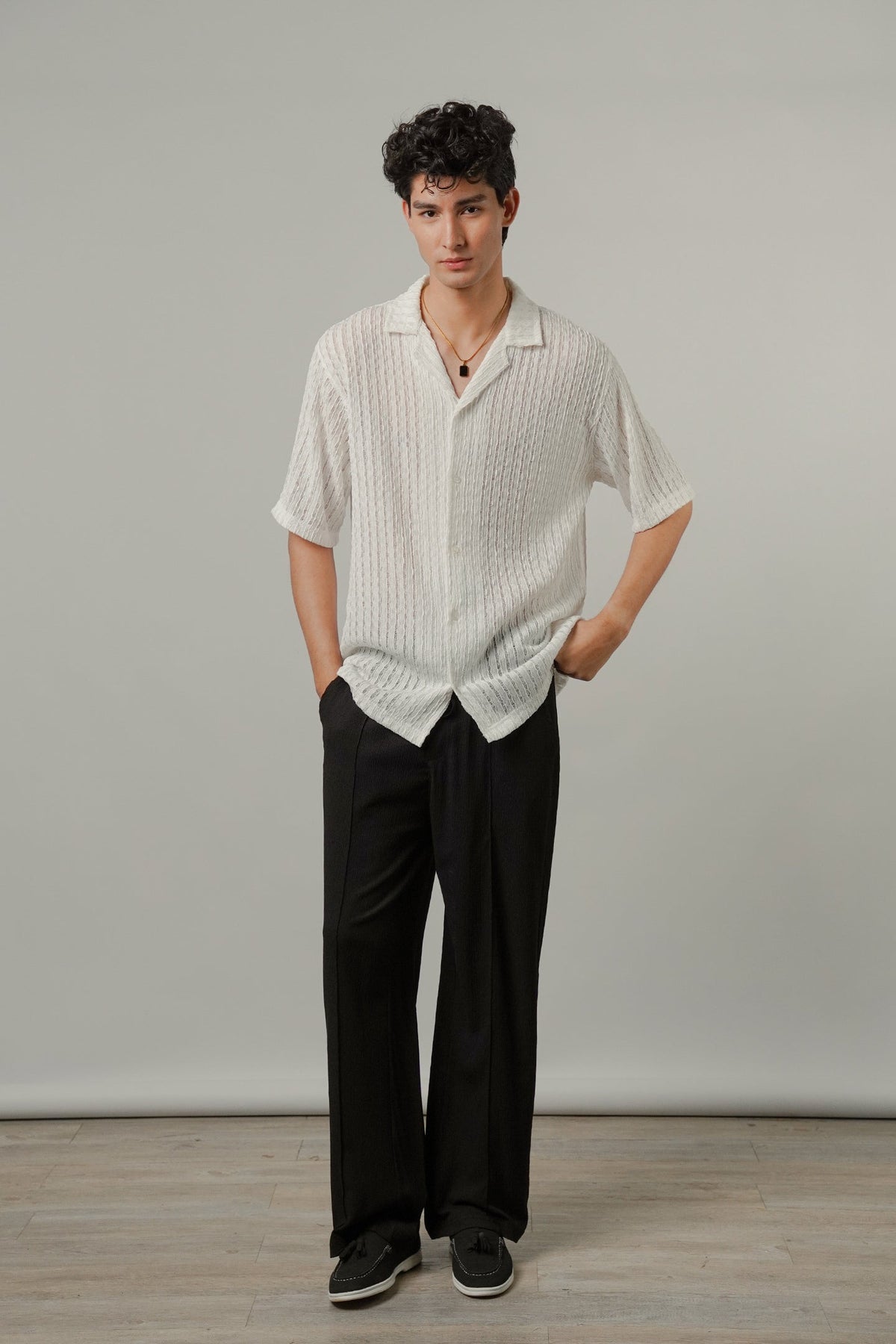 Burnout Cuban Shirt - White - FA