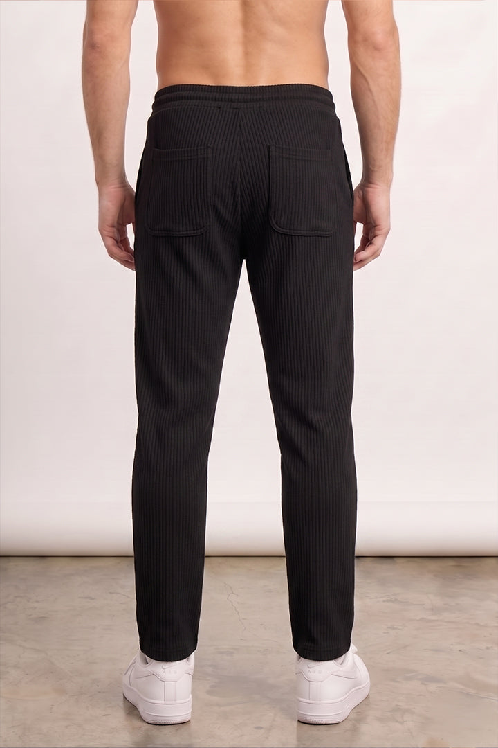 Split Hem Trousers - Black - FA