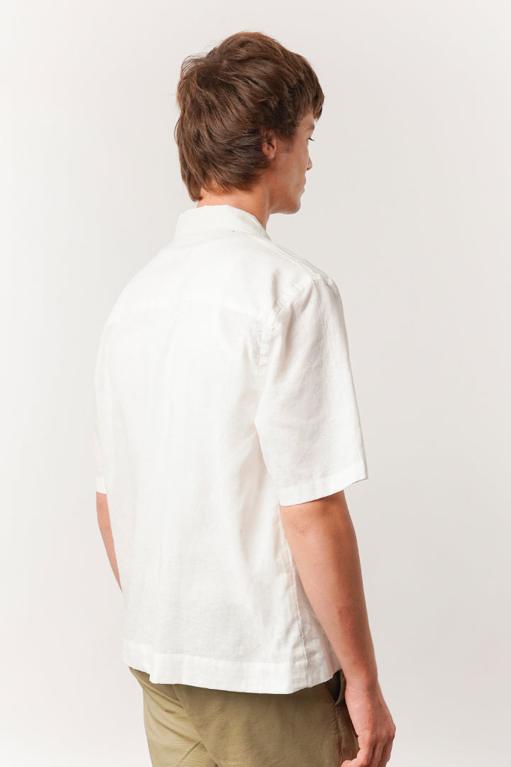 Box Fit Cuban Shirt - Off White - FA