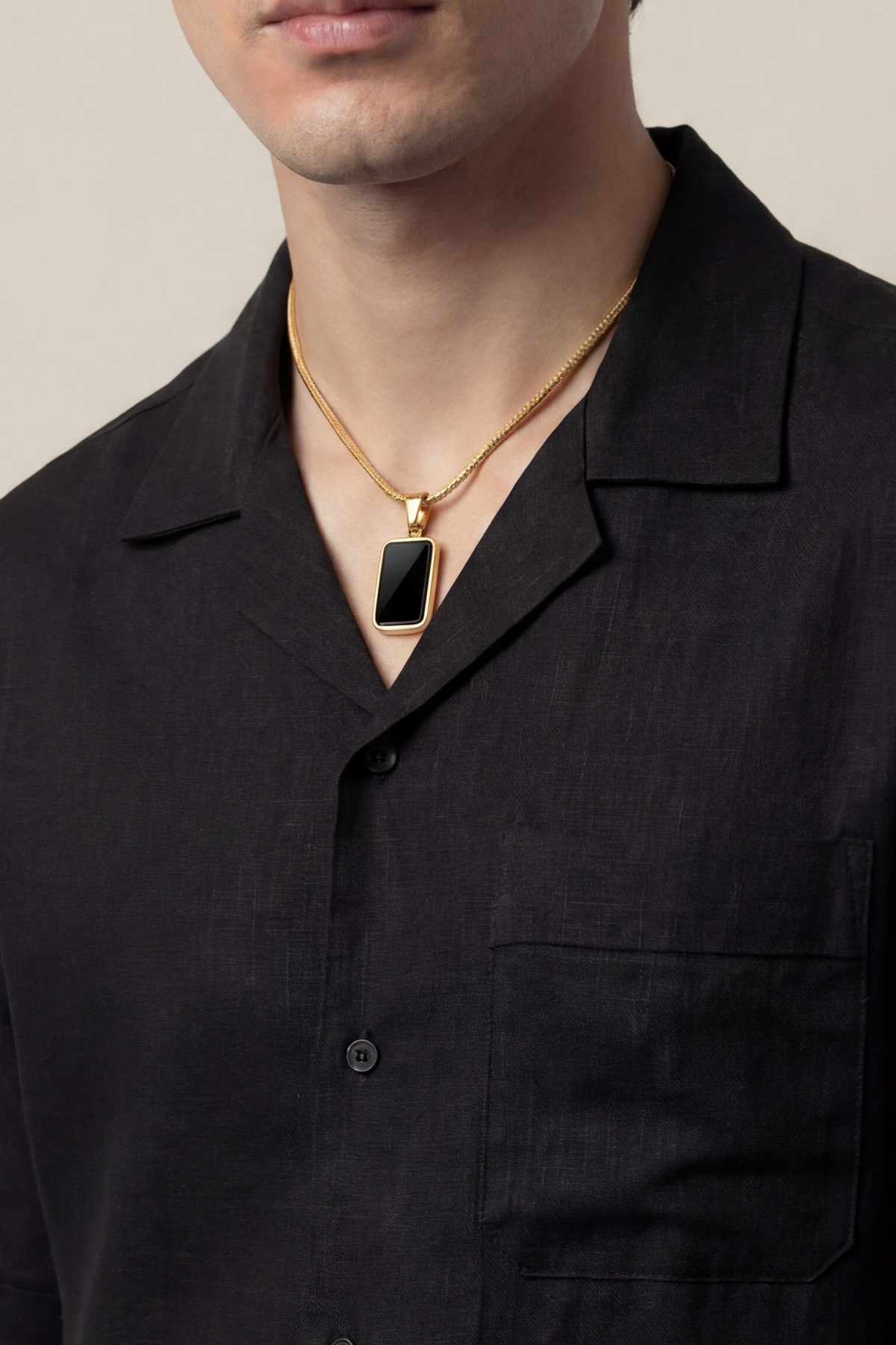 Oversized Cuban Shirt - Black alternate view