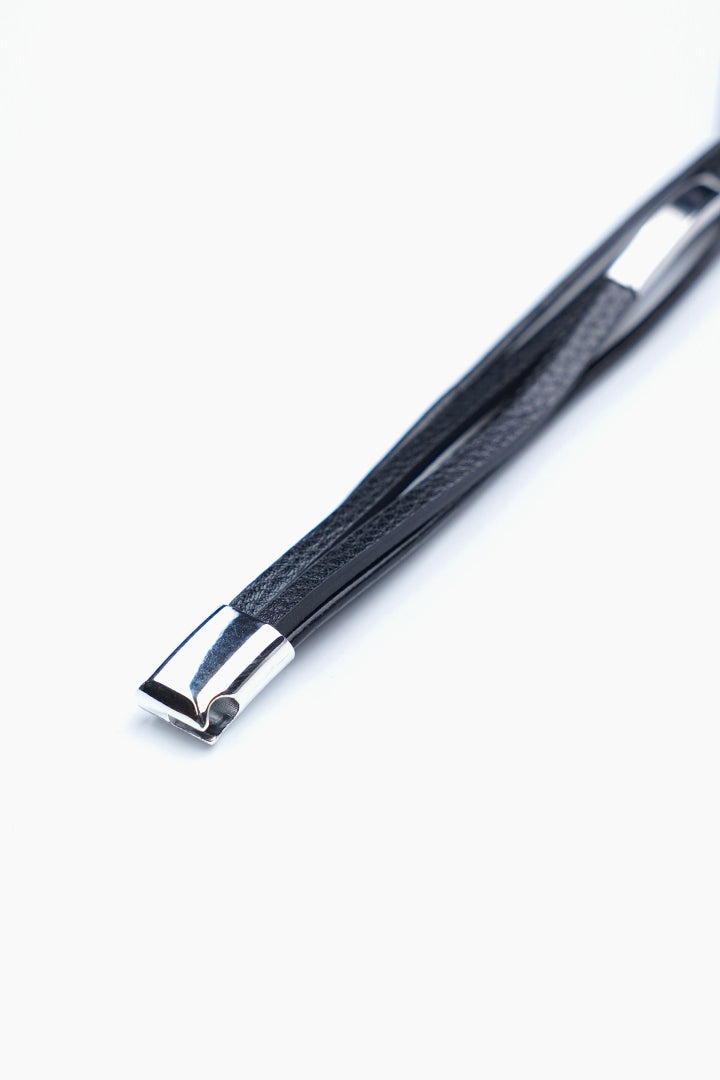 Multi-Layer Black Bracelet with Silver Bar