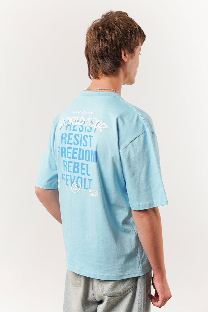 Box Fit Tee - Sky Blue - FA