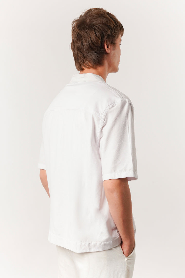 Box Fit Cuban Shirt - White - FA