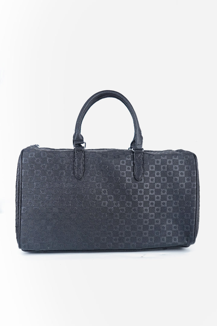 Geometric Duffle Bag - Black