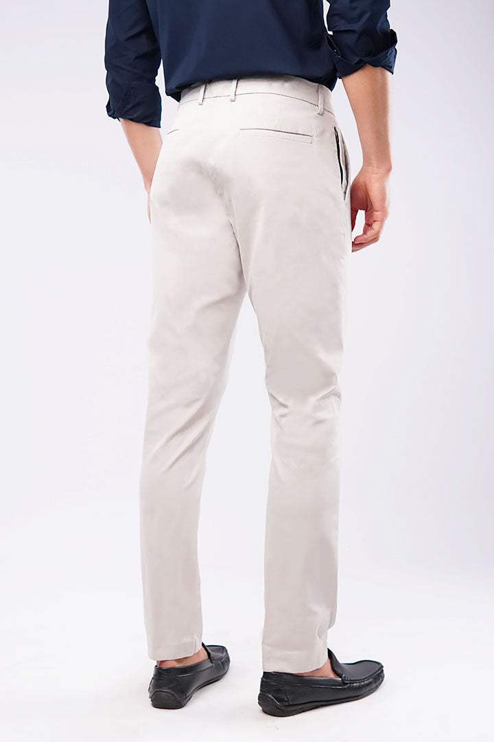 Slim Fit Chinos - Ash White alternate view