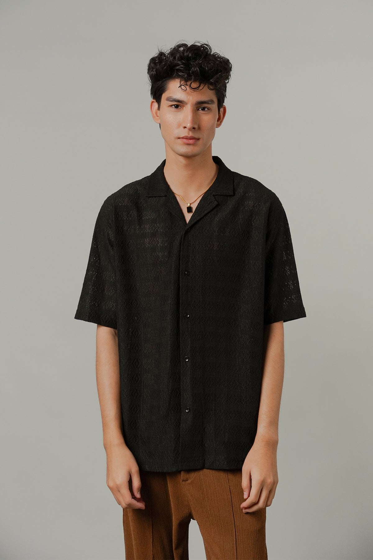 Burnout Cuban Shirt - Black