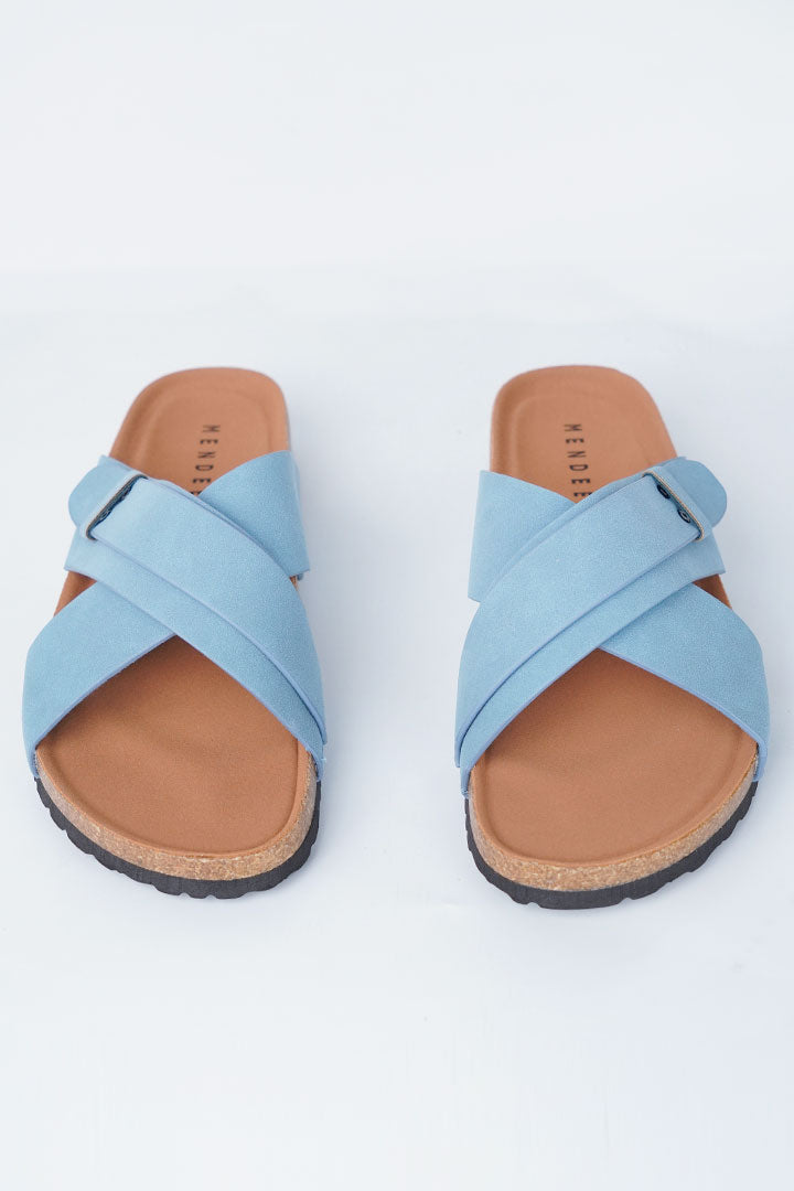 Cross-Strap Slides - Sky Blue alternate view