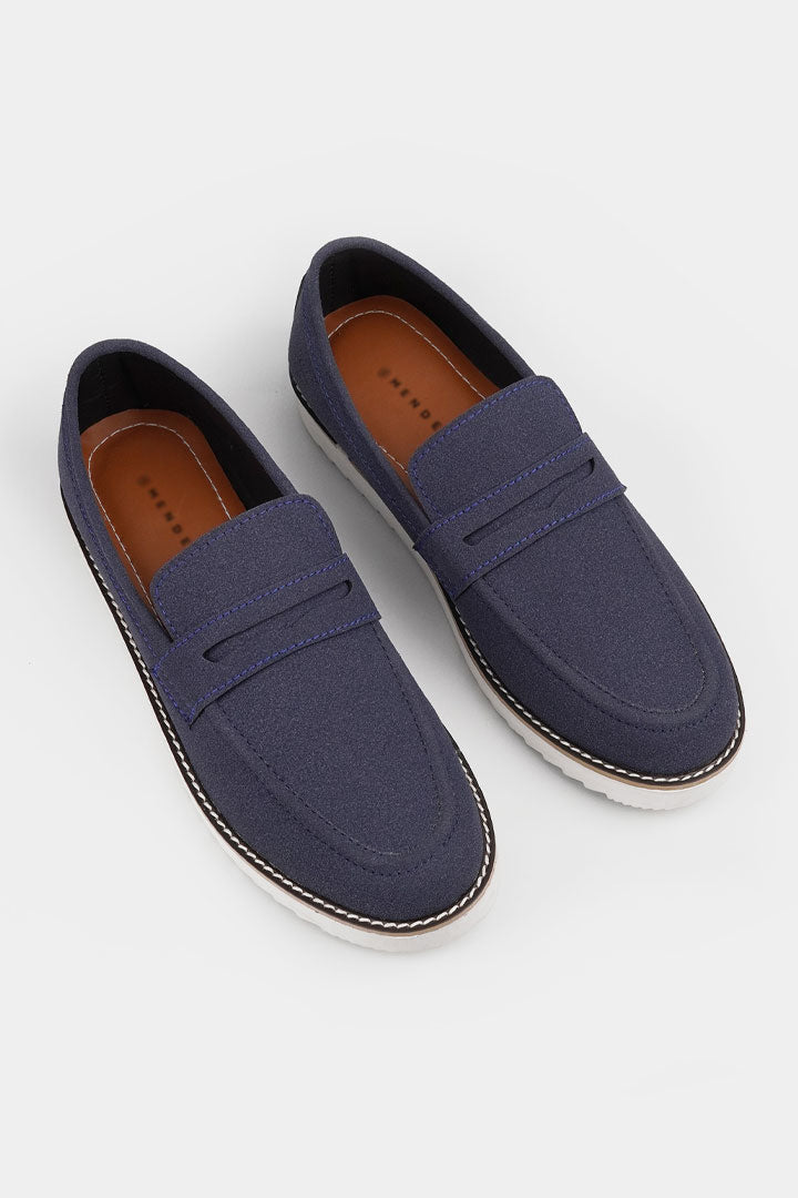Slip On Suede Loafers - Ocean Blue alternate view