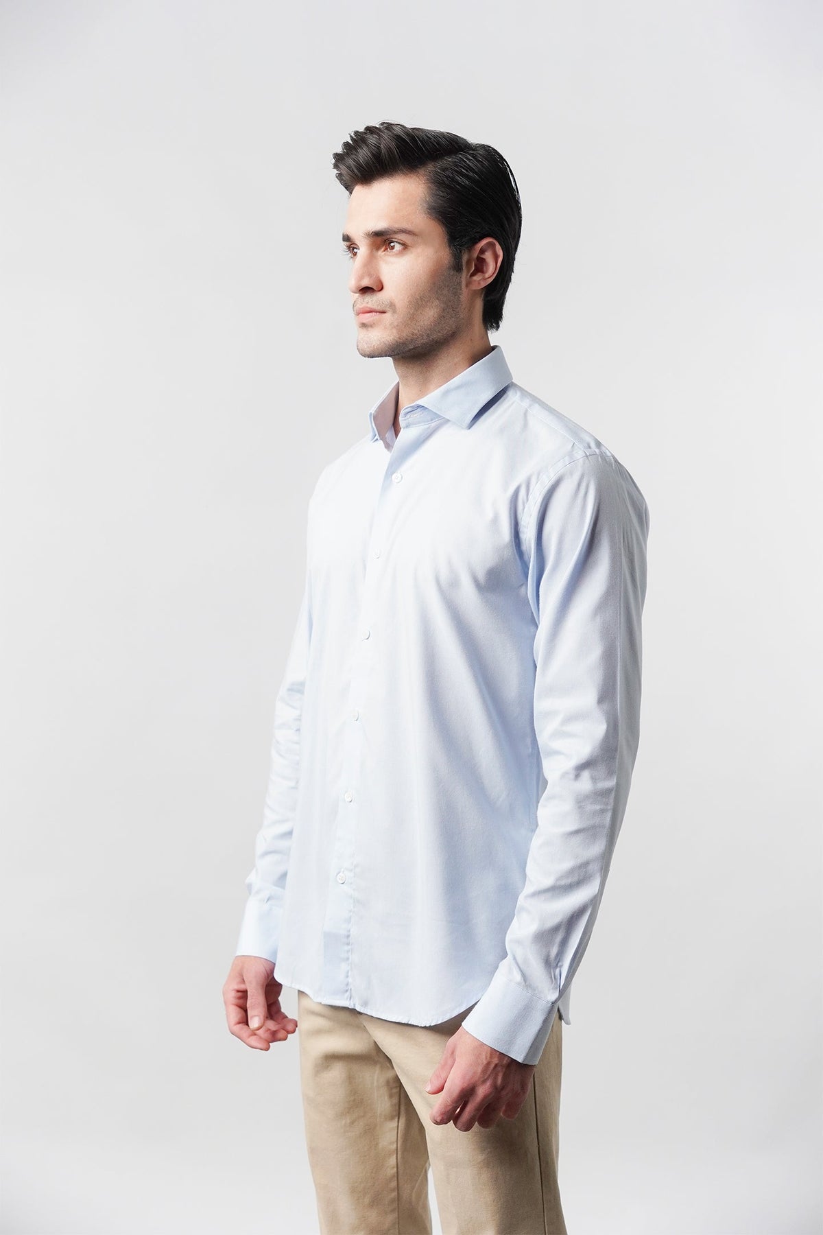 Plain Shirt - Sky Blue - FA alternate view