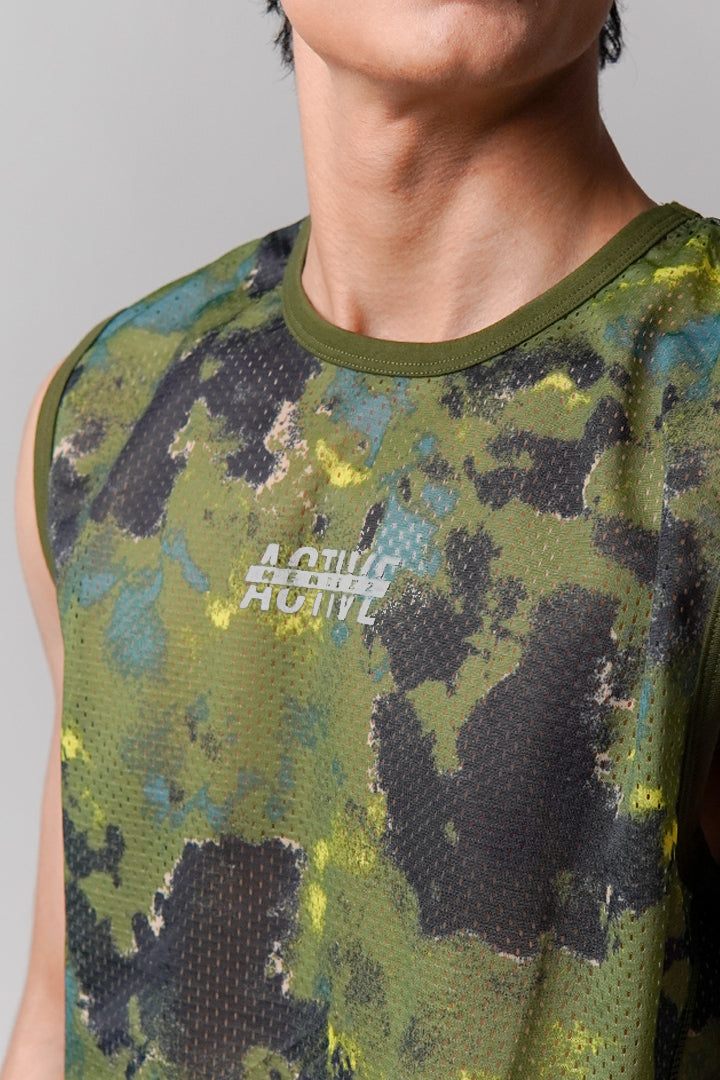 Mesh Tank Top - Camouflage alternate view