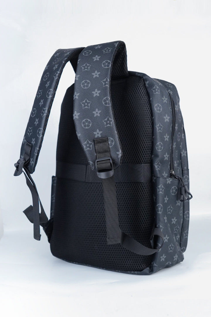 Monogram Heritage Satchel Backpack - Charcoal Black