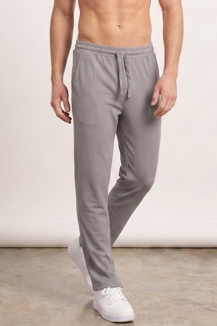 Split Hem Trousers - Grey