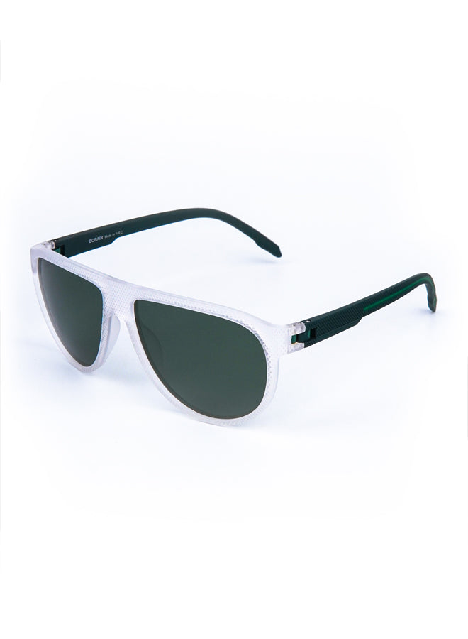 Aviator Round Transparent Sunglasses White