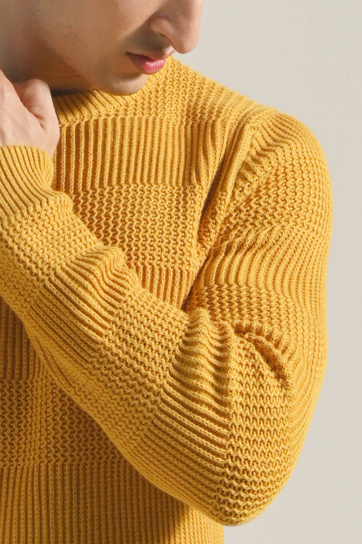 Knitted Sweater - Mustard alternate view