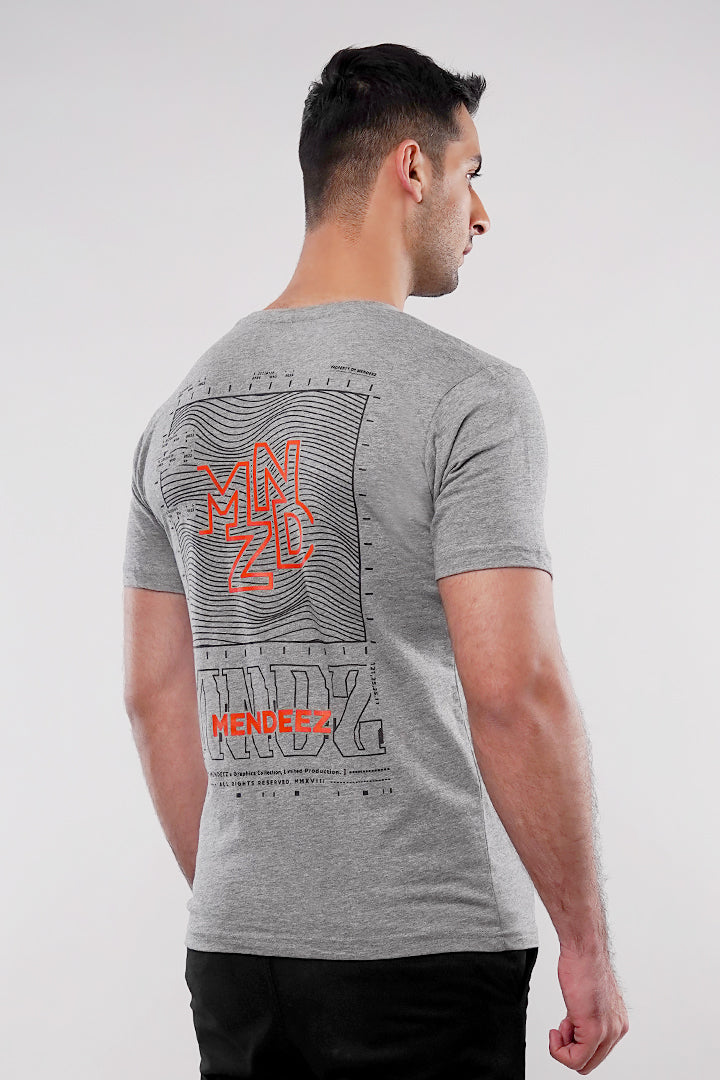 MNDZ Graphic Pocket T-Shirt - Heather Grey