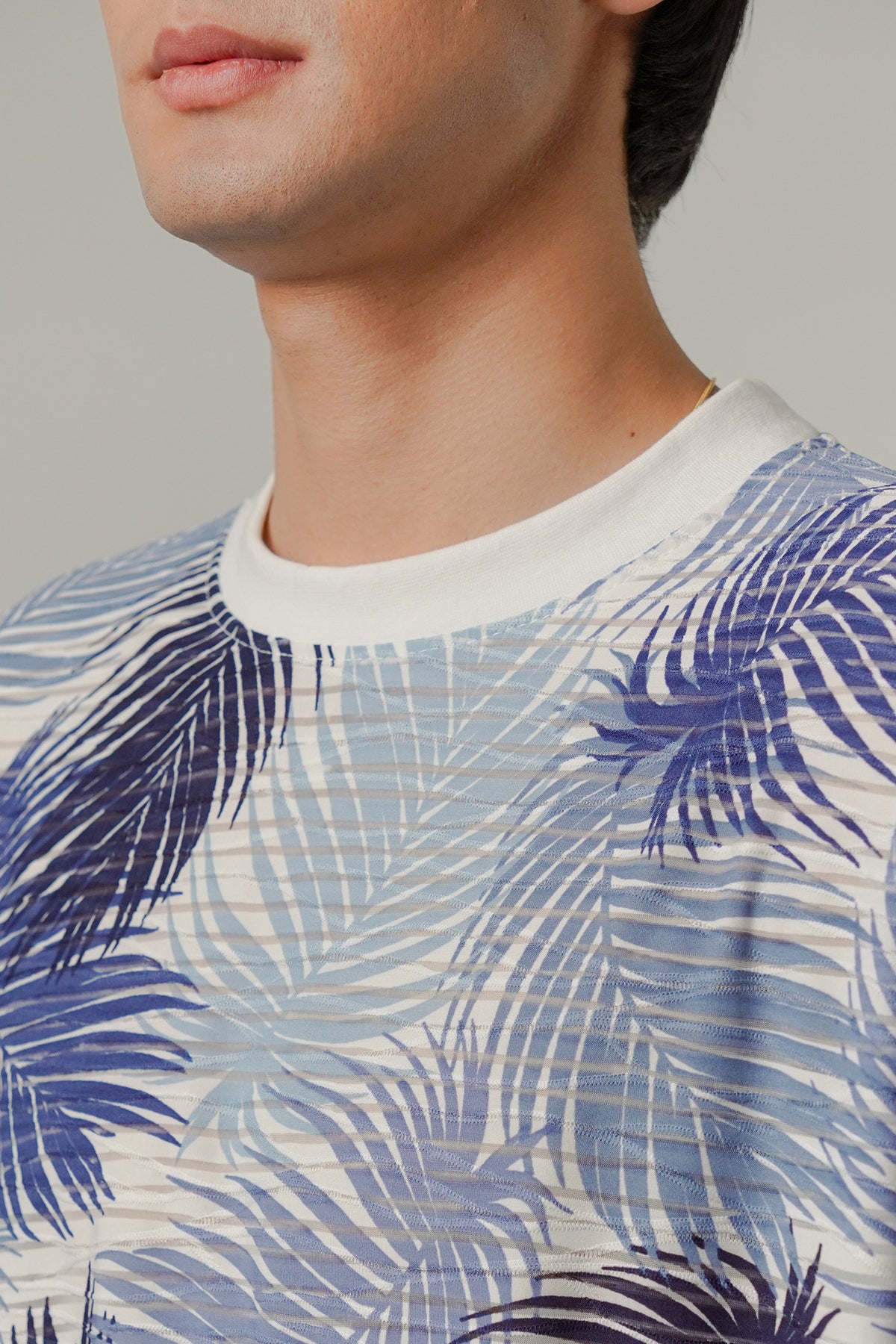 Oversized Printed Tee - Blue alternate view
