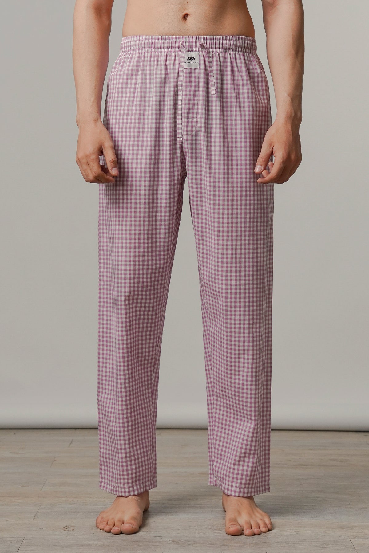 Check Woven Pajamas - Pink