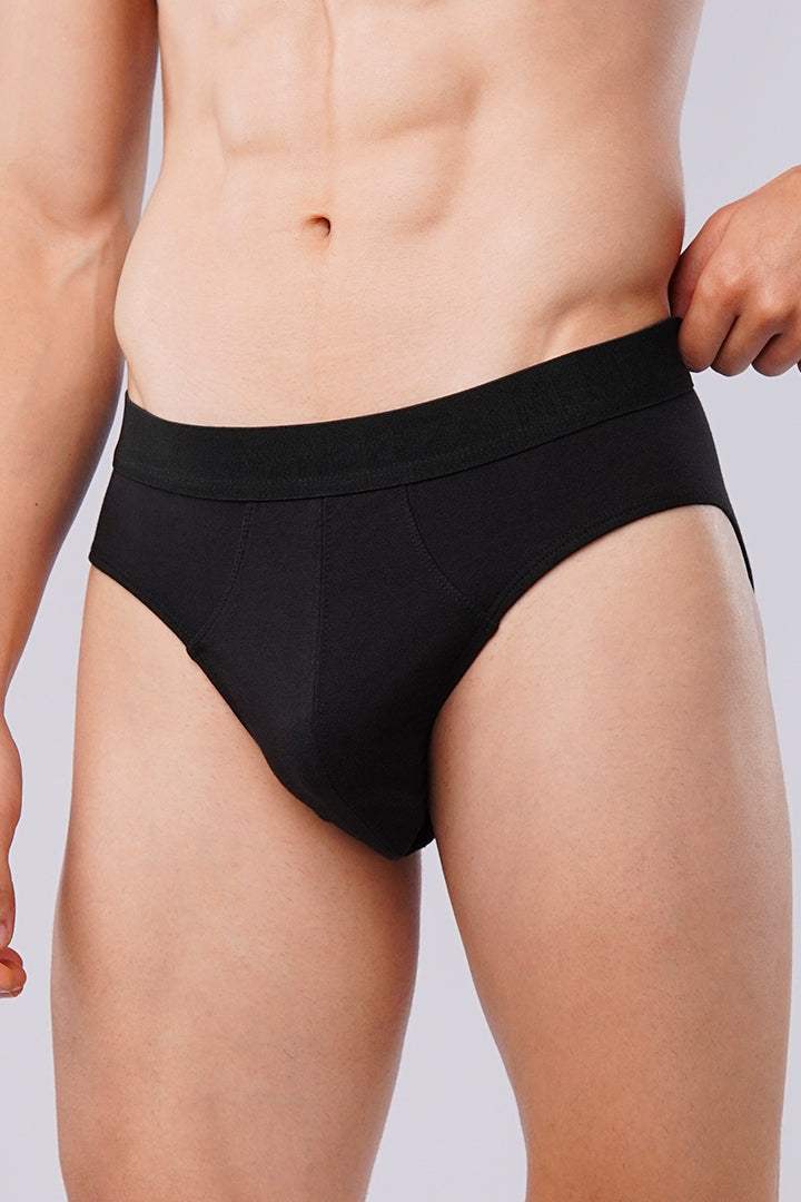 Brief - Black, White & Heather Grey Pack Of 3