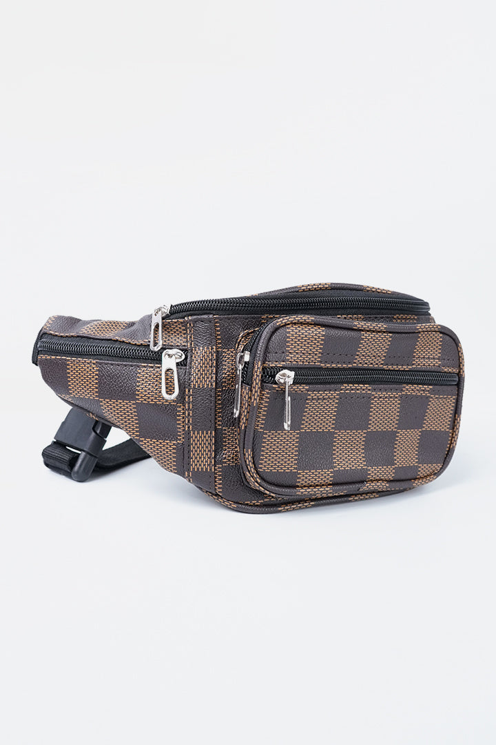 Leather Waist Bag - Brown