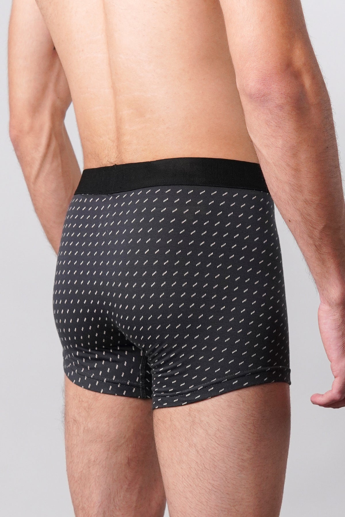 Printed Boxer Trunks - Greyish Blue alternate view