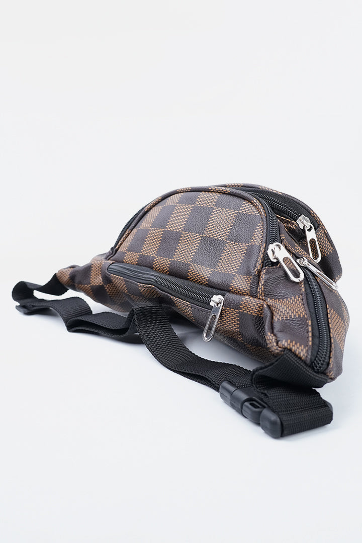 Leather Waist Bag - Brown
