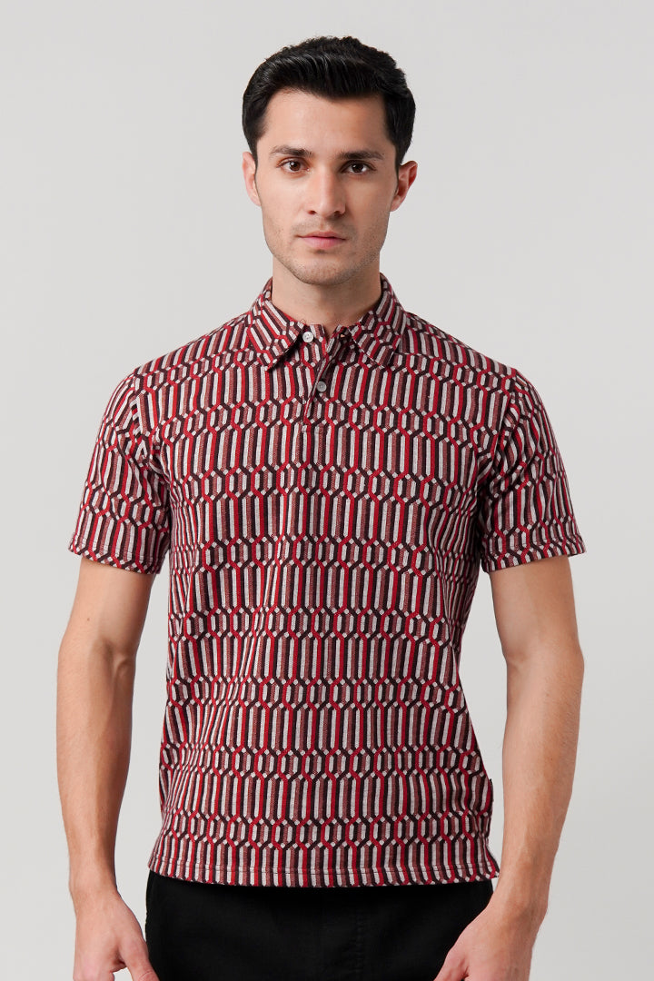 Jacquard Polo Shirt - Multicolor