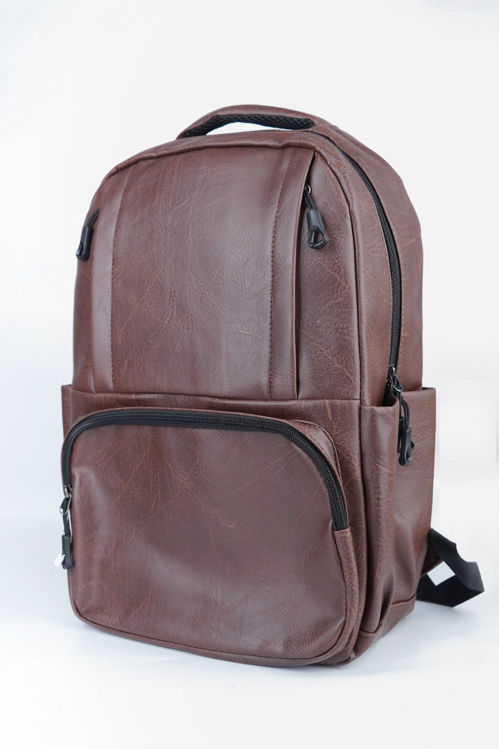 Classic Executive Leather Backpack – Vintage Brown
