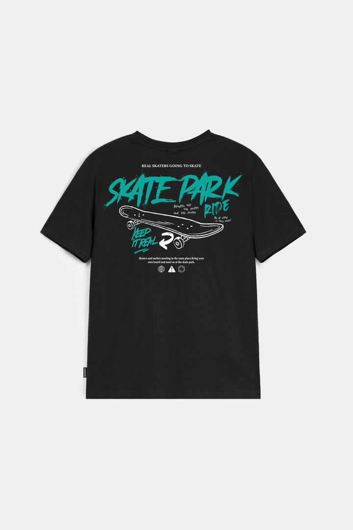 Printed Graphic Tee - Black