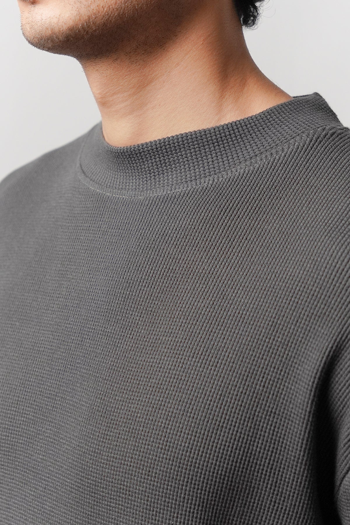 Mock Neck Sweatshirt - Dark Grey