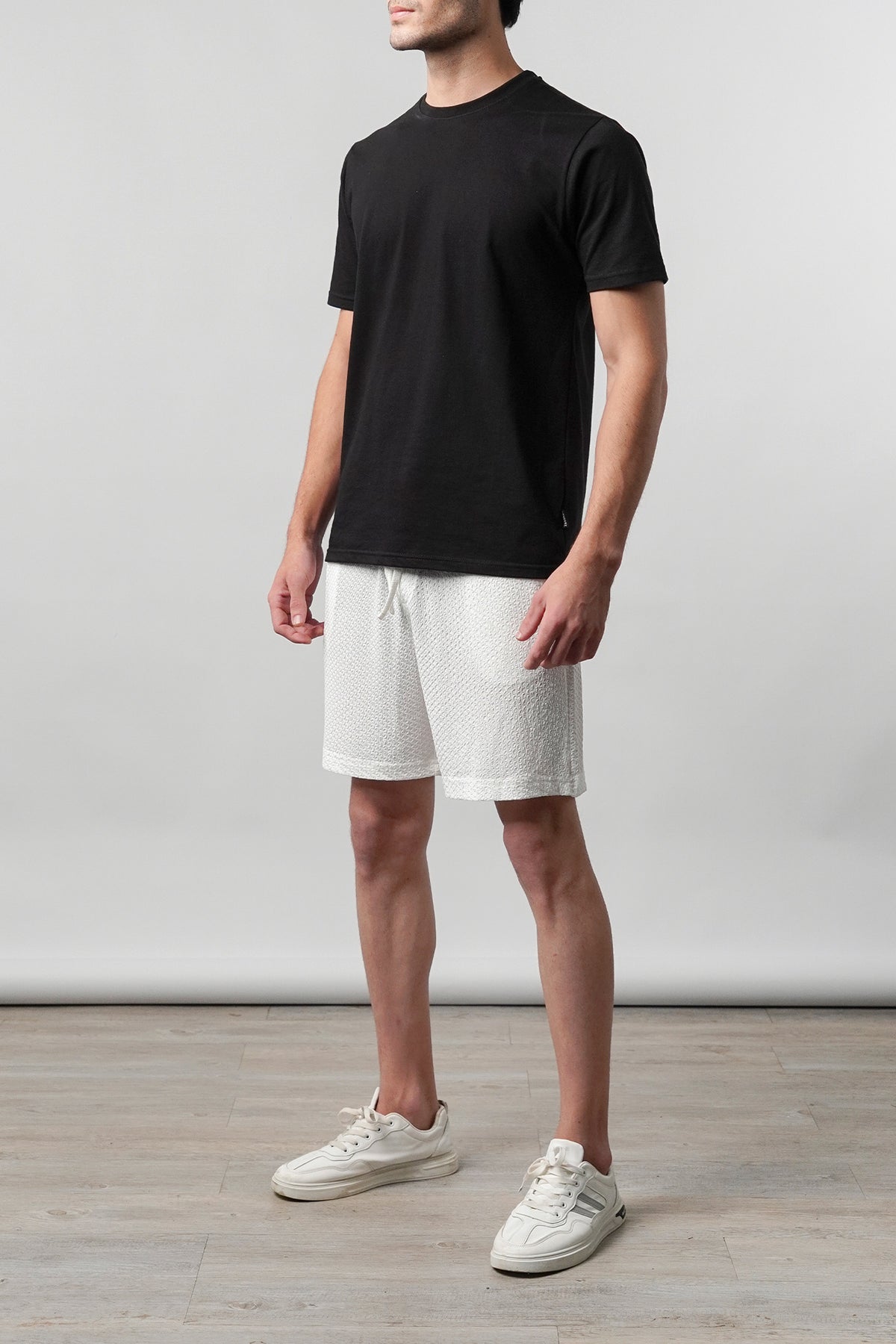 Textured Shorts - White