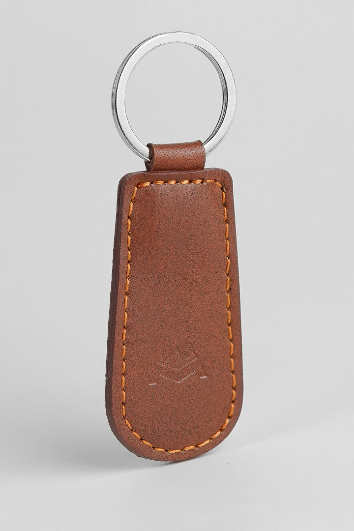 Leather Keychain - Brown