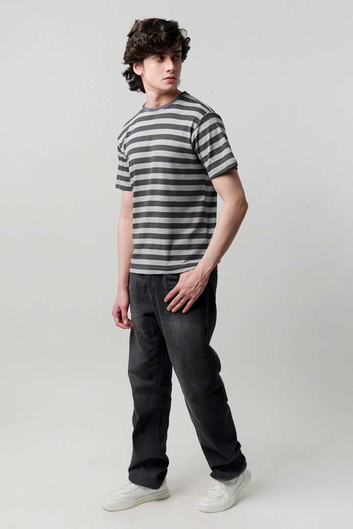 Striped T-Shirt - Grey