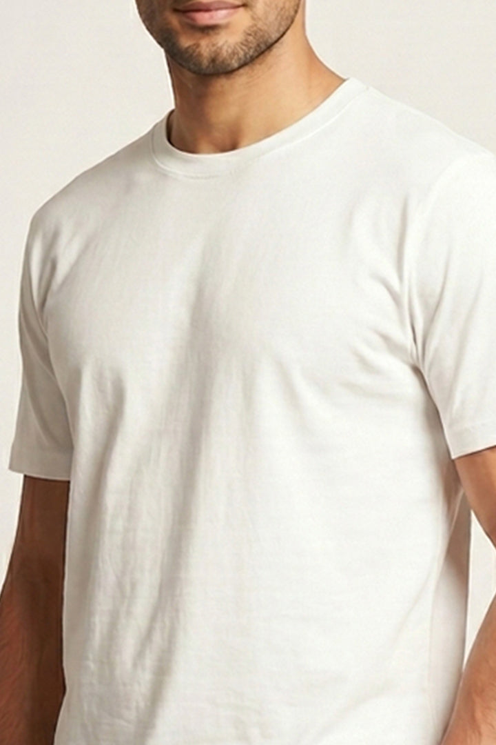 Crew Neck T-Shirt - White alternate view