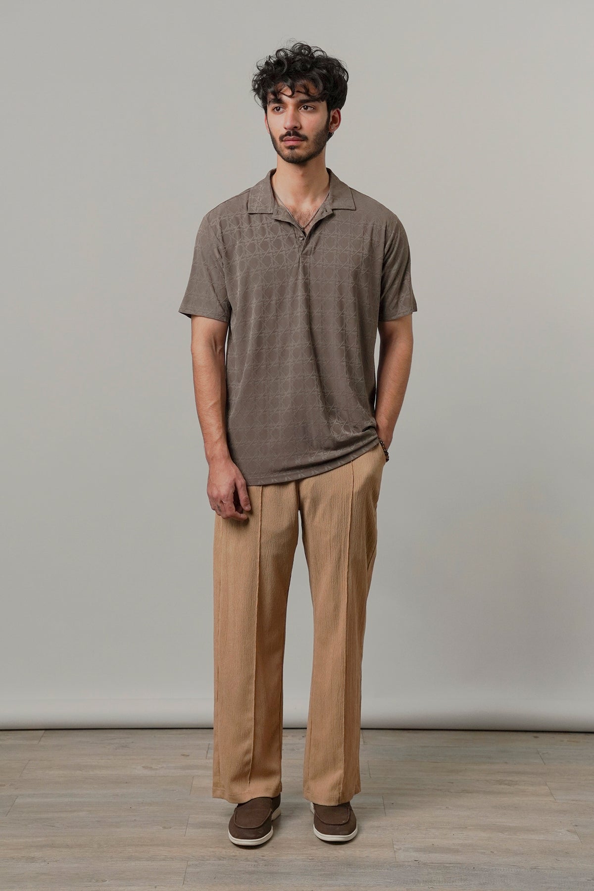 Sports Polo - Brownish Grey - FA