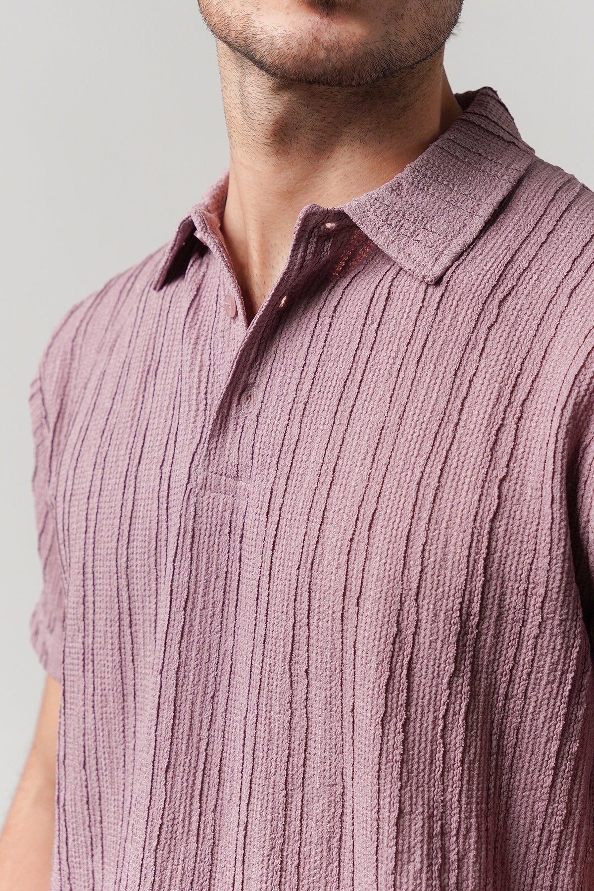 Knitted Polo Shirt - Lilac