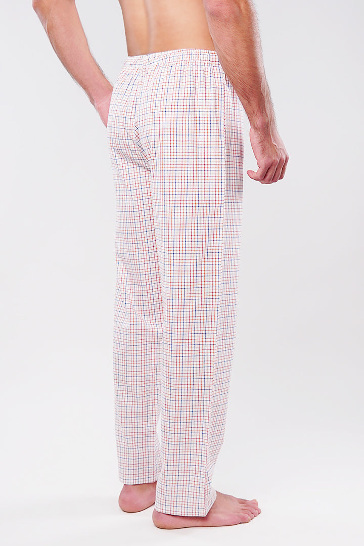 Check Woven Pajamas - White
