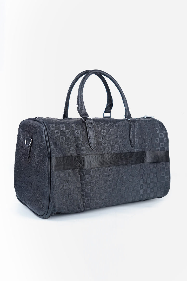 Geometric Duffle Bag - Black