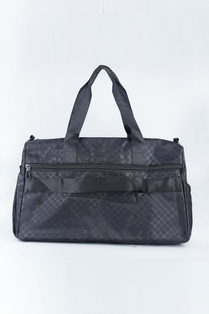 Checkered Duffle Bag - Black