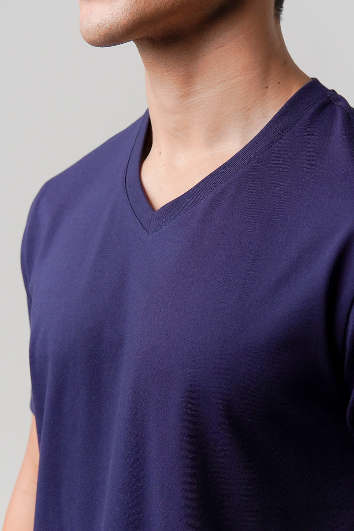 Regular Fit V-Neck T-Shirt - Navy Blue alternate view